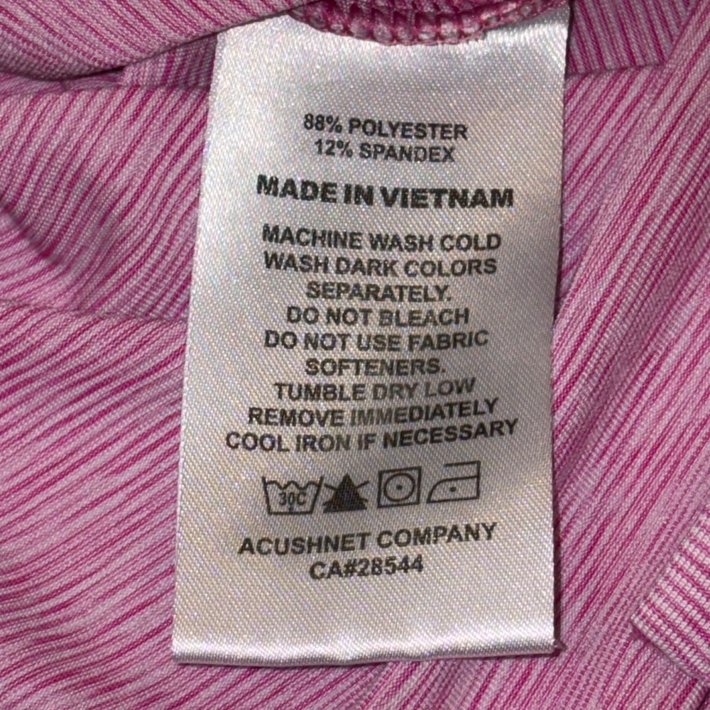 Men's FootJoy Pink Heather‎ Stretch Fabric Polo Large. No Logos - Picture 4 of 7